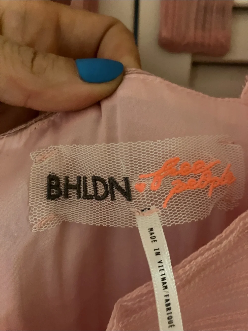 BHLDN x Free People Alaine Pink Babydoll Dress Size 2